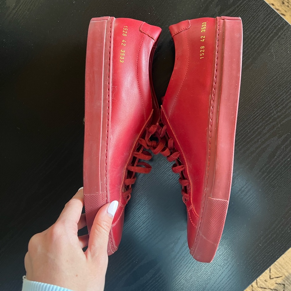 Common Projects Red Sneakers